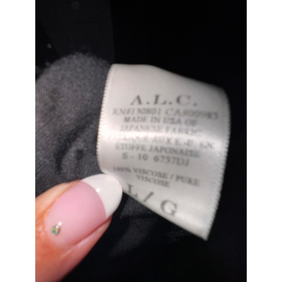 A.L.C. Black Maxi Dress Sleeveless Cutout Tie Waist Viscose Blend Large - Picture 4 of 8